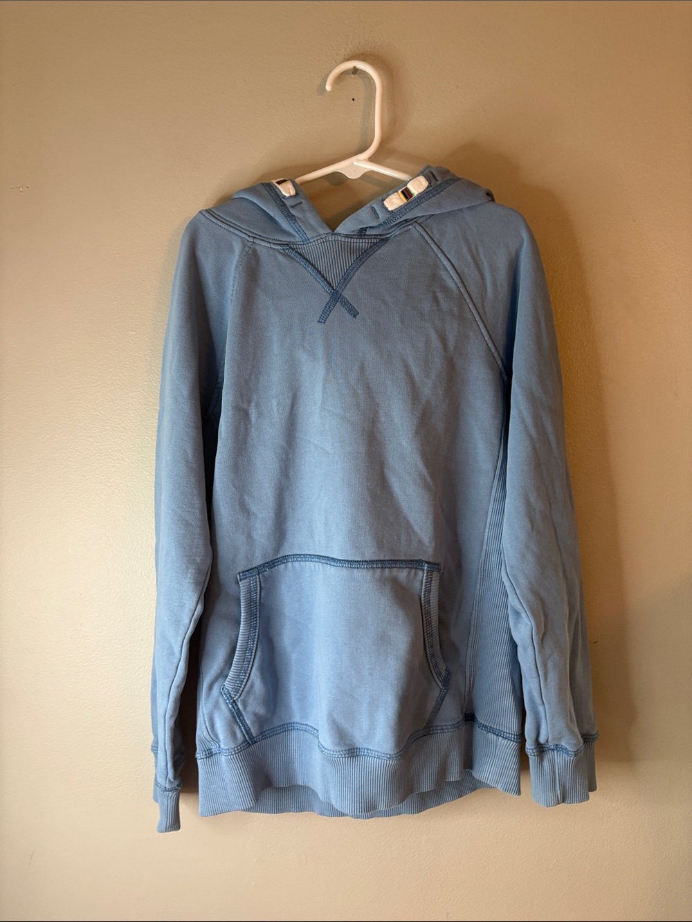 Boden Light Blue Crewneck Hooded Sweater
